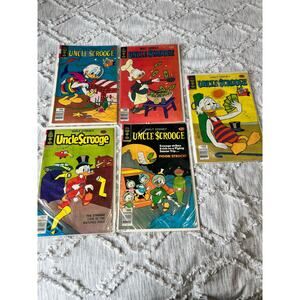 Vintage Walt Disney Uncle Scrooge Comic Book Lot of 5
